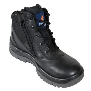Mongrel Black Lace Up/Zip Ankle High Boot